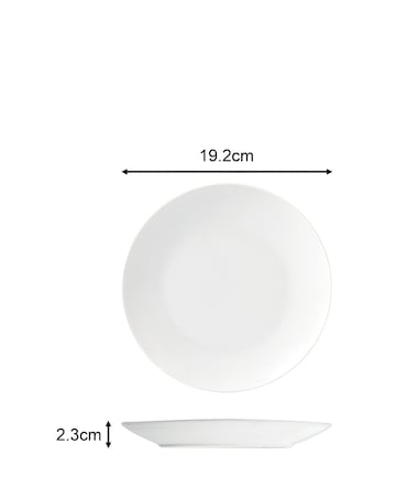 Waterside White Coupe 42 Piece Dinner Set