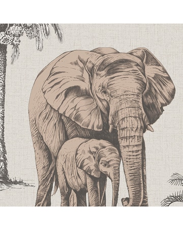 Fresco Kenya Safari Rose Gold Animal Wallpaper