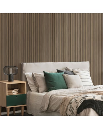 Fresco Natural Wooden Slats Wallpaper