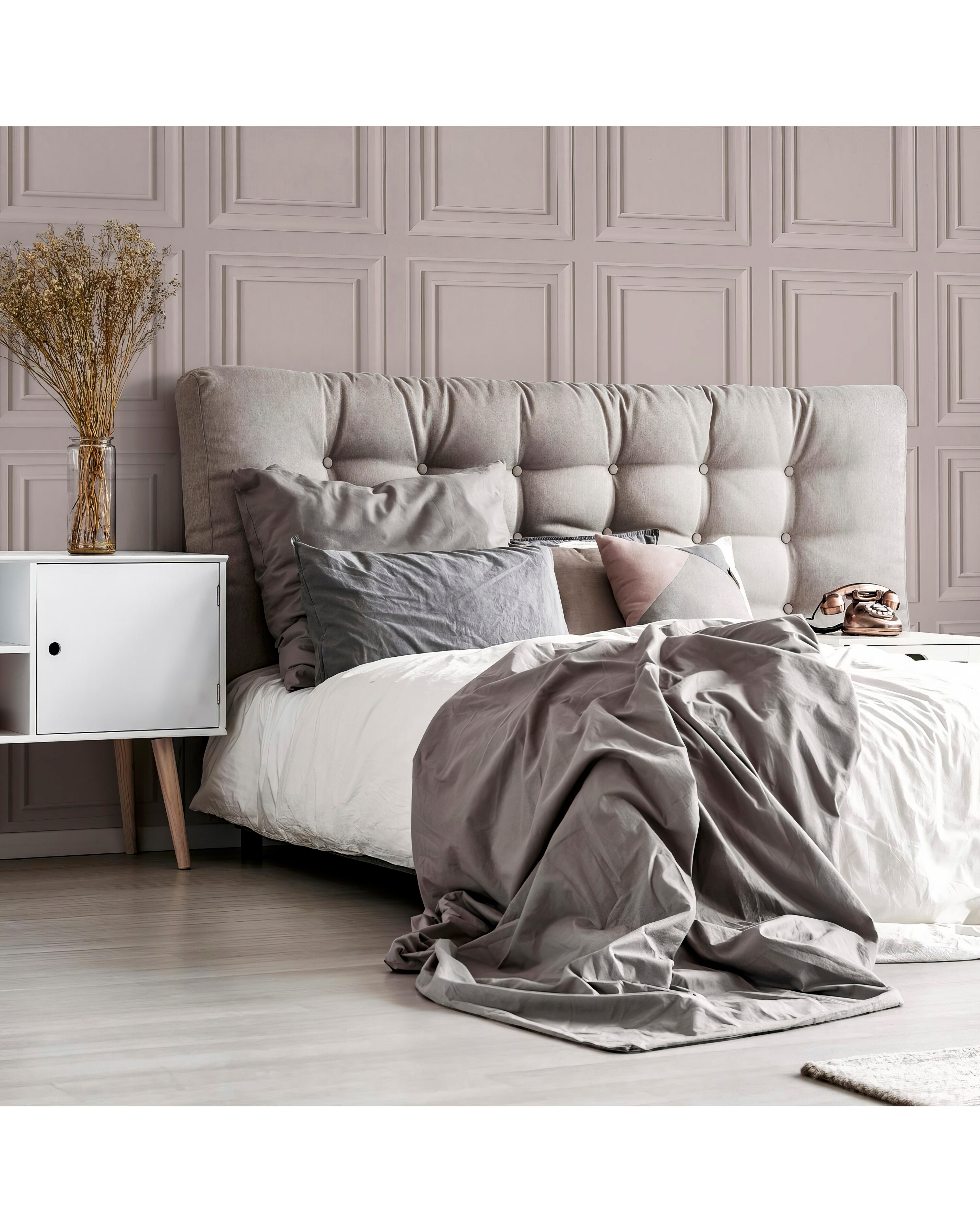 Fresco Wood Panel Blush Wallpaper