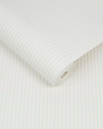 Superfresco Paintable Ribbed Textured White Durable Heavy Duty Wallpaper