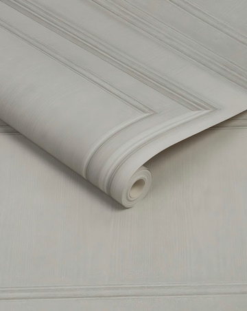 Fresco Wood Panelling Neutral Wallpaper