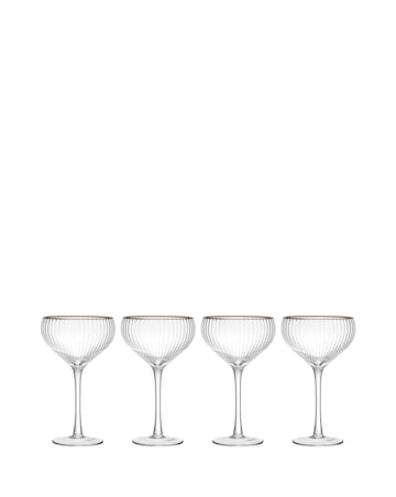Mikasa Sorrento 4pc Champagne Coupe Glasses