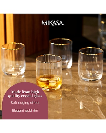Mikasa Sorrento 4pc Stemless Glasses