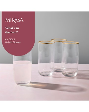 Mikasa Sorrento 4pc Highball Glasses