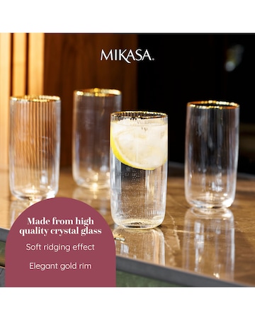 Mikasa Sorrento 4pc Highball Glasses