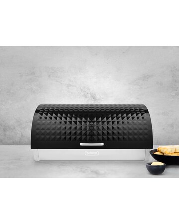 Tower Solitaire 4 Piece Bread Bin and Canister Set Black