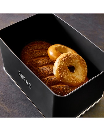 Tower Renaissance 4 Piece Bread Bin and Canister Set Black