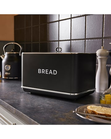 Tower Renaissance 4 Piece Bread Bin and Canister Set Black