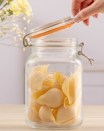 Kilner Set of 2 Clip Top Square Jars 1.5l