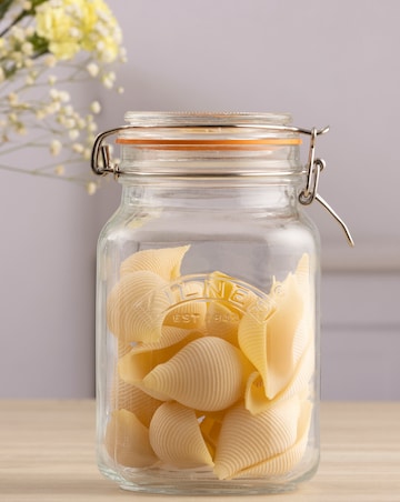 Kilner Set of 2 Clip Top Square Jars 1.5l