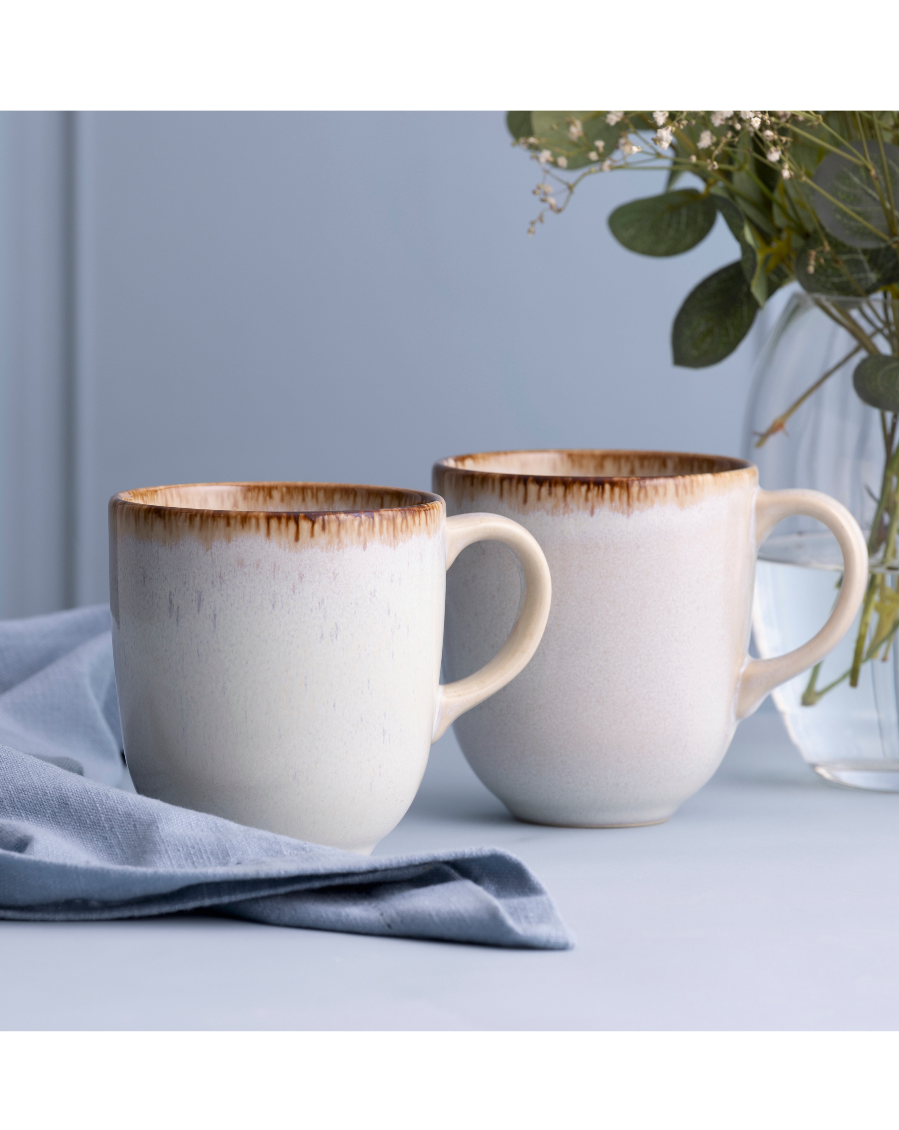 Mason Cash Cream Reactive Glaze 4 Mugs