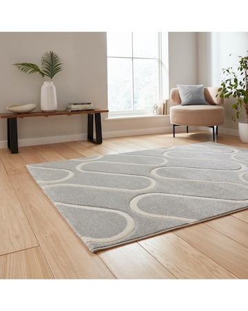 Catherine Lansfield Linear Curve Modern Geometric Rug