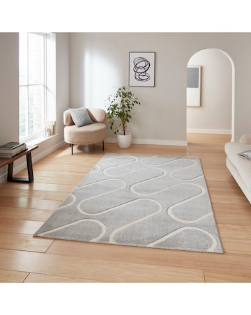 Catherine Lansfield Linear Curve Modern Geometric Rug