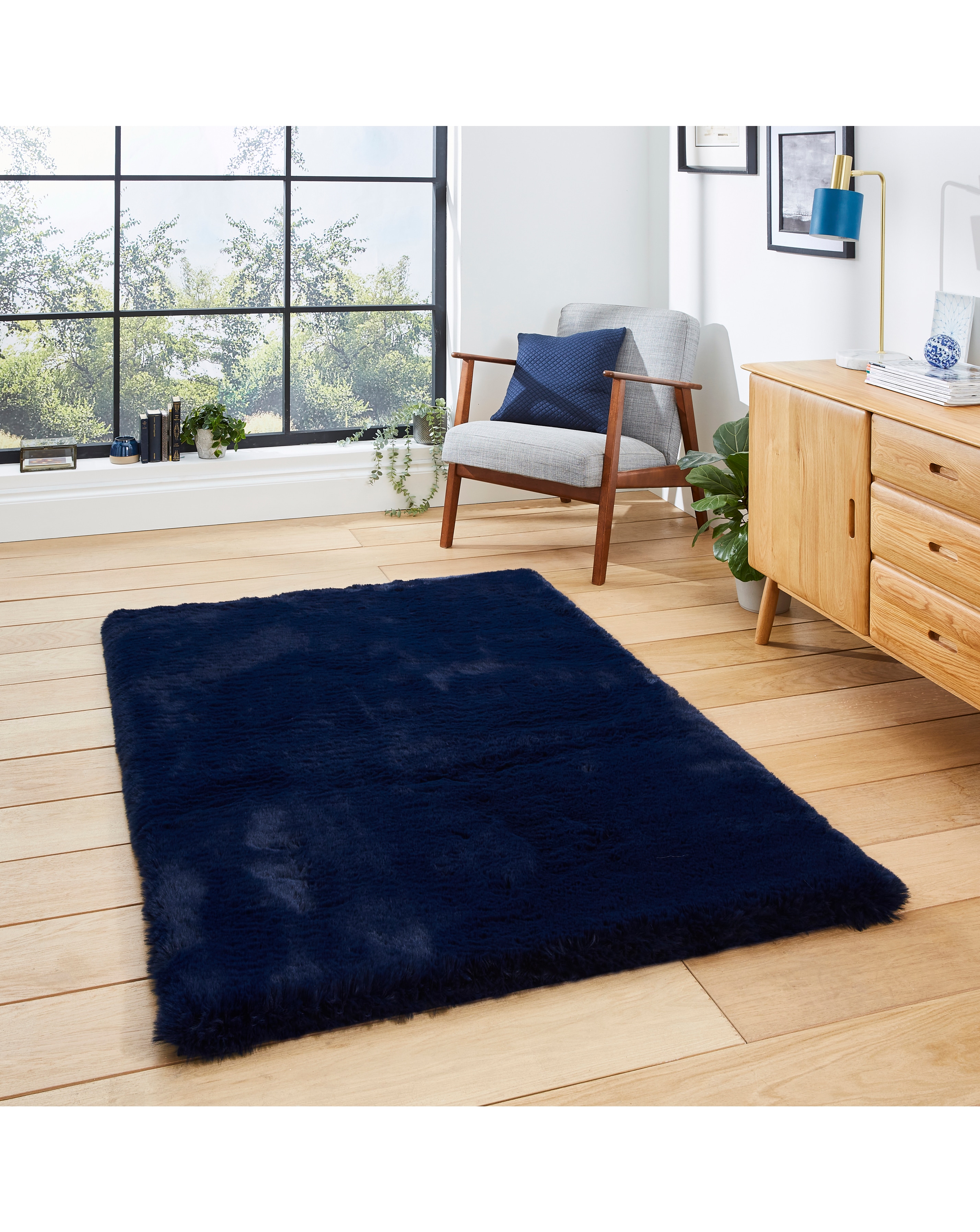 Think Rugs Teddy Plain Shaggy Rug