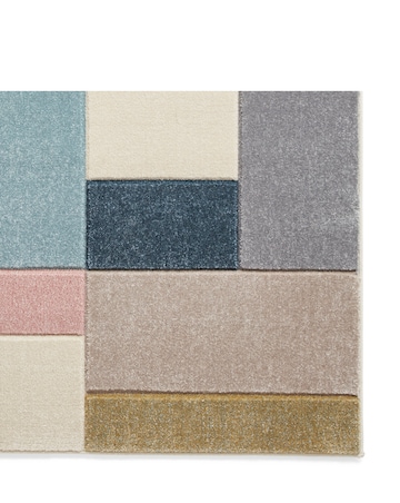 Think Rugs Matrix Modern Geometric Rug - Blocks Multi