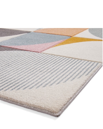Think Rugs Matrix Modern Geometric Rug - Curves