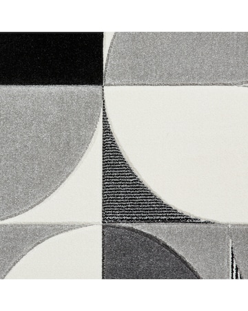 Think Rugs Matrix Modern Geometric Rug - Curves