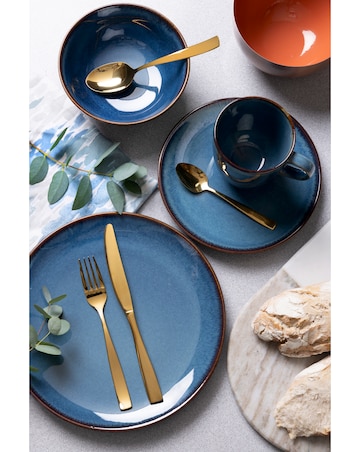 Mason Cash Blue Reactive Glaze 12 Piece Dinner Set