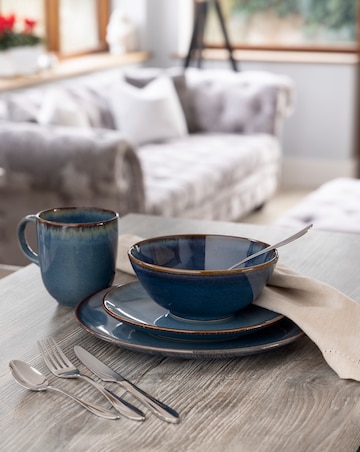 Mason Cash Blue Reactive Glaze Set of 4 Mugs