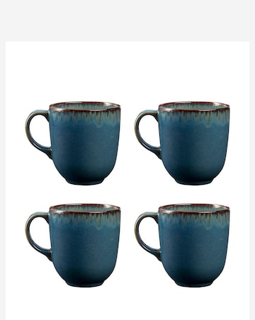 Mason Cash Blue Reactive Glaze Set of 4 Mugs