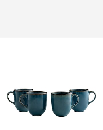Mason Cash Blue Reactive Glaze Set of 4 Mugs