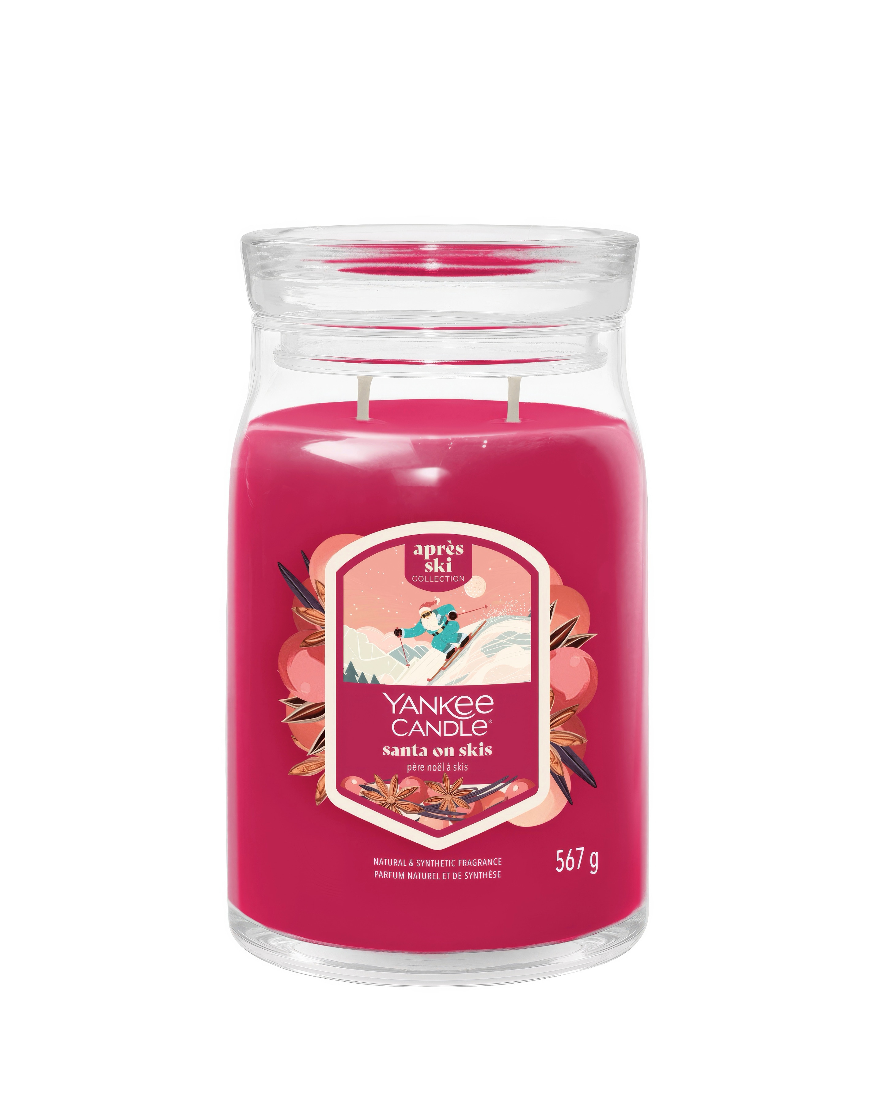 Yankee Candle Large Santa on Skis