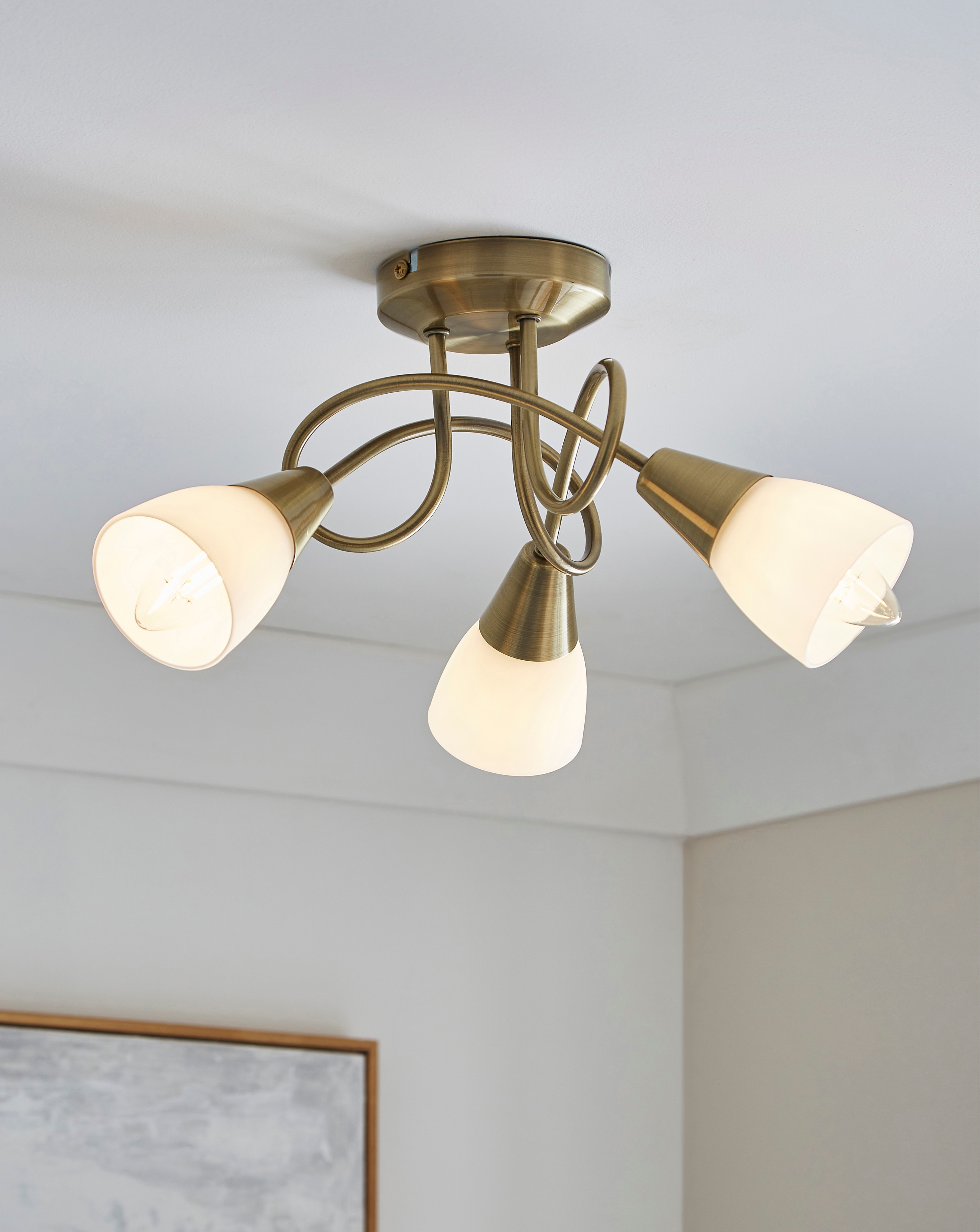 3 Shade Ceiling Light