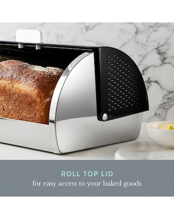 Swan Elegance Bread Bin - 14L - Black