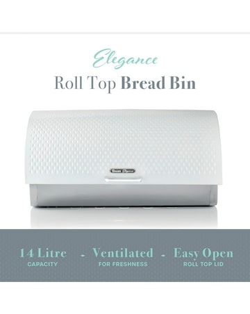 Swan Elegance Bread Bin - 14L - White