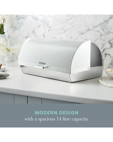 Swan Elegance Bread Bin - 14L - White