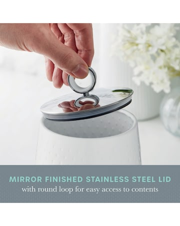 Swan Elegance Set of 3 Canisters - White