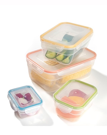 LocknLock 4 Piece Nestable Container Rectangular Set