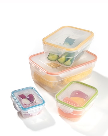 LocknLock 4 Piece Nestable Container Rectangular Set