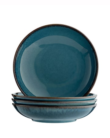Mason Cash Blue Reactive Glaze Set of 4 Pasta Bowls
