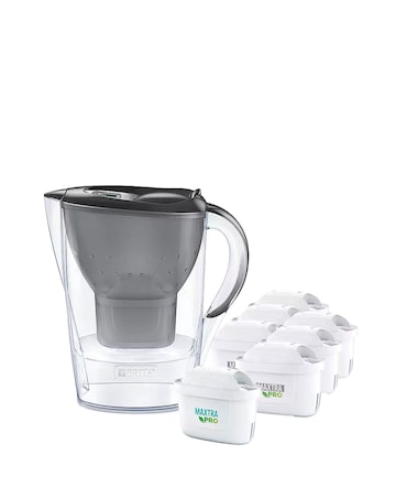 Brita Marella Cool Graphite Jug and MAXTRA PRO Limescale Filters - 6 Pack