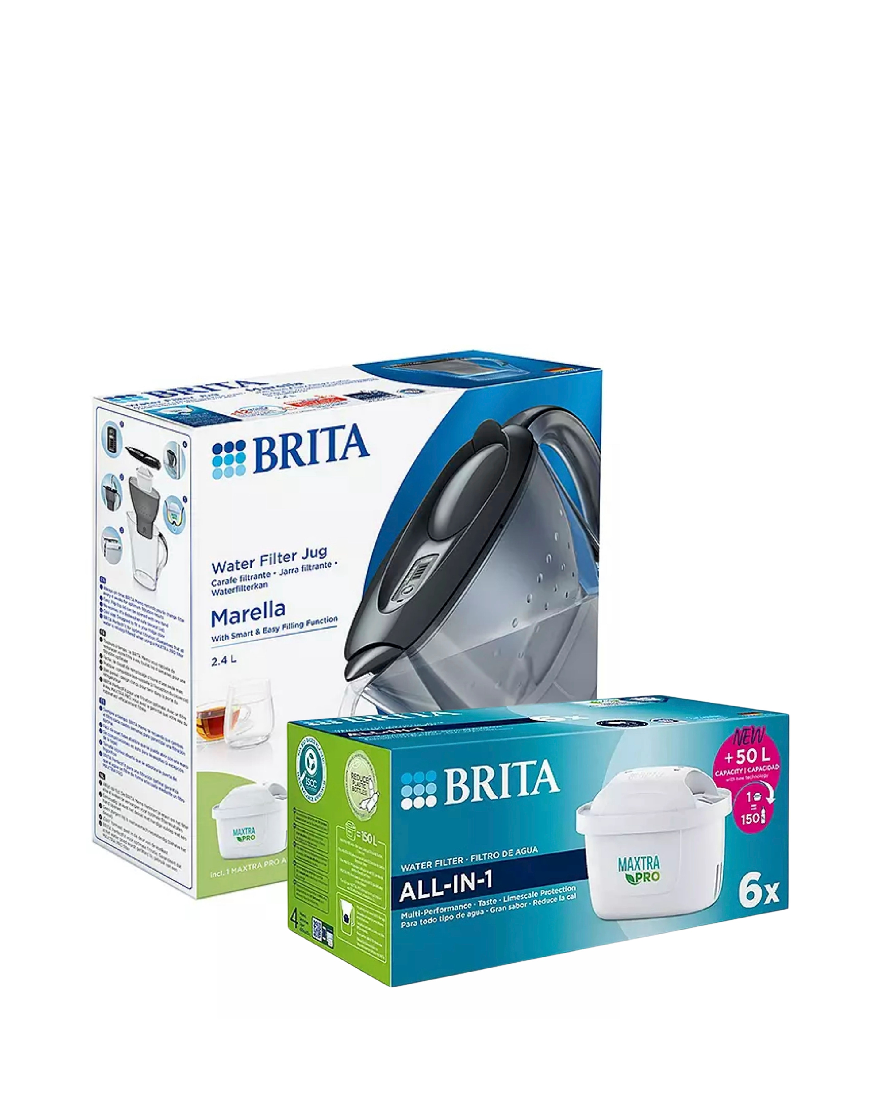 Brita Graphite Jug, All-in-1 Filters - 6