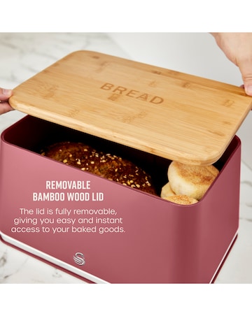 Swan Nordic Bread Bin Fuschia Rose