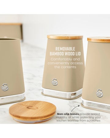 Swan Nordic Set of 3 Canisters Oatmeal