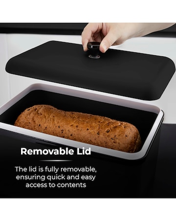 Tower Sera Bread Bin Black