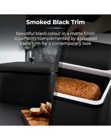 Tower Sera Bread Bin Black