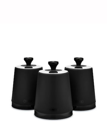 Tower Sera Set of 3 Canisters Black
