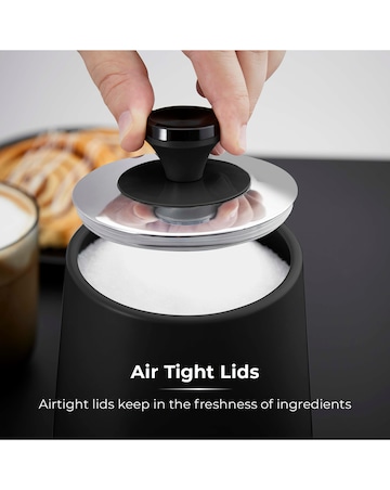 Tower Sera Set of 3 Canisters Black