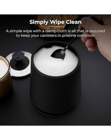 Tower Sera Set of 3 Canisters Black