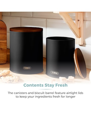 Tower Scandi 5 Piece Storage Set Black