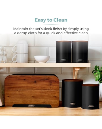 Tower Scandi 5 Piece Storage Set Black