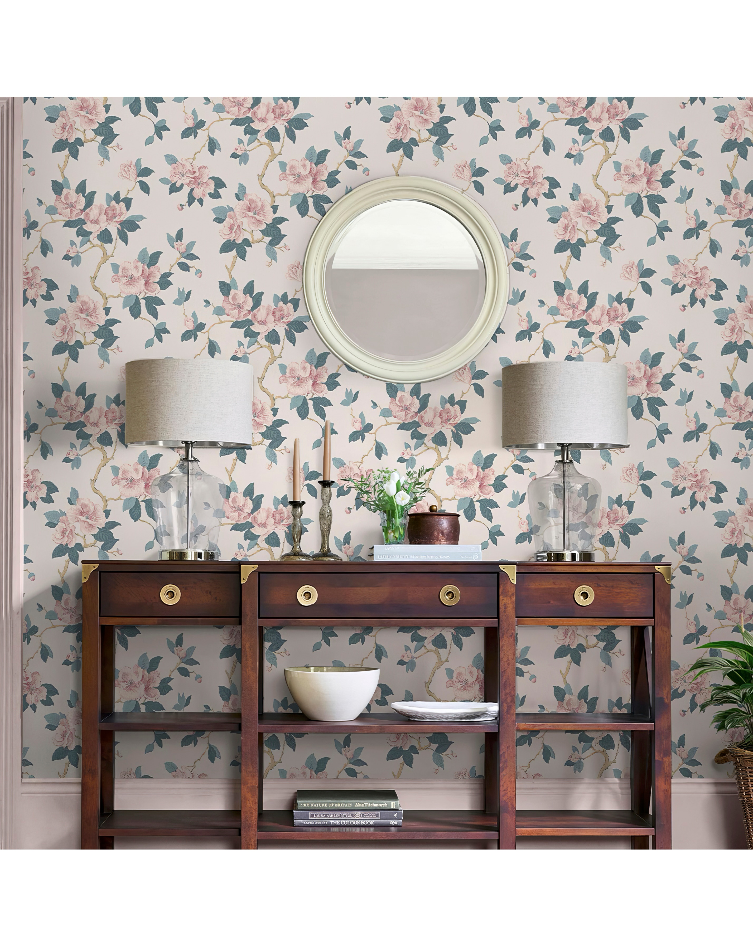 Laura Ashley Maya Linen Wallpaper