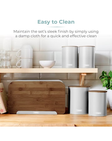 Tower Scandi 5 Piece Storage Set Light Grey