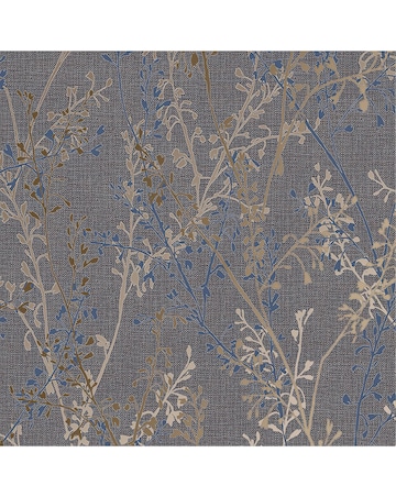Boutique Breeze Sprig Blue Wallpaper