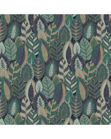 Sublime Arty Leaves Blue Wallpaper